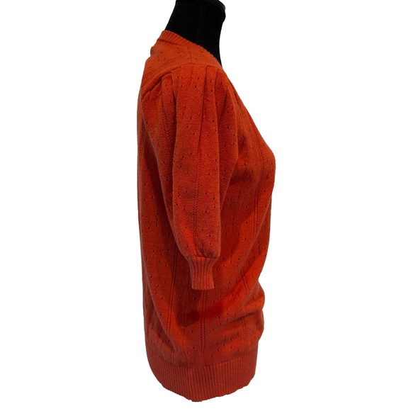 Merokeety Soft Chunky Knit Crewneck Sweater Size M Oversized Cozy Waffle Knit - Picture 3 of 5